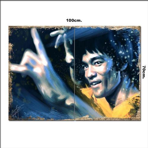Ahşap Tablo Bruce Lee 70*100Cm