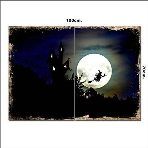 Ahşap Tablo Dolunay Cadı 70*100Cm