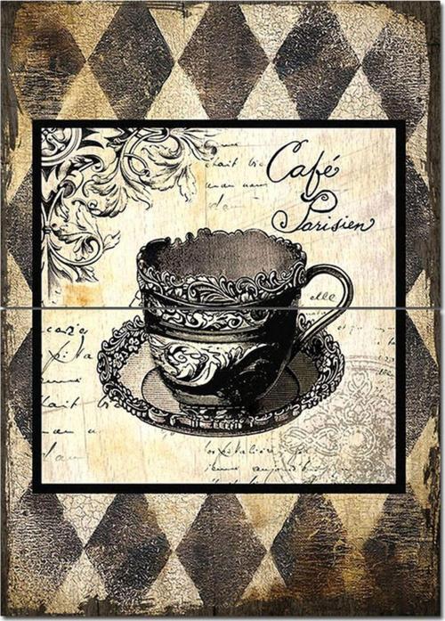 Ahşap Tablo Cafe Parisien Model Ahşap Tablo