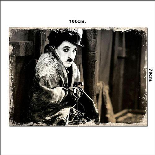 Ahşap Tablo Charlie Chaplin 70*100Cm