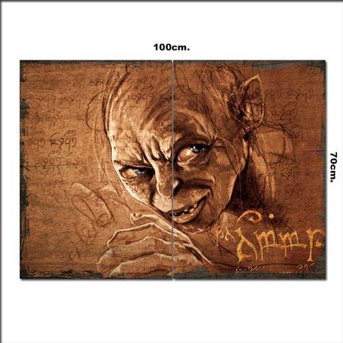 Ahşap Tablo El Hobbit Gollum Desenli 70*100Cm