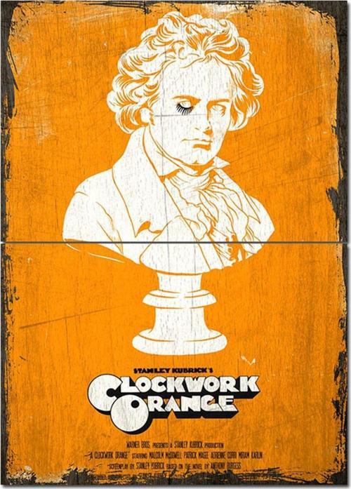 Ahşap Tablo Clockwork Orange Otomatik Portakal Mdf Tablo