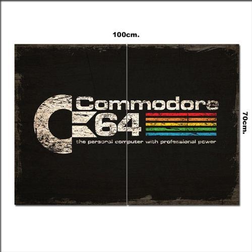 Ahşap Tablo Commodore 64 Baskılı 70*100Cm