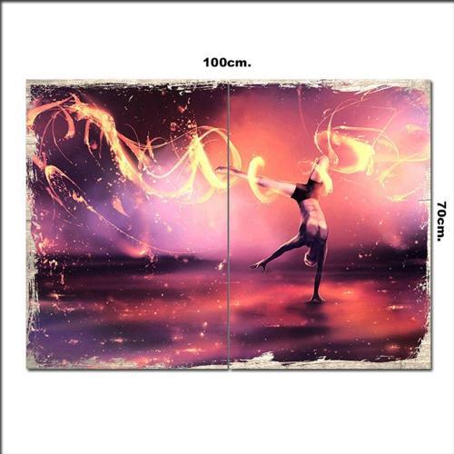 Ahşap Tablo Balet Ve Düşler 70*100Cm