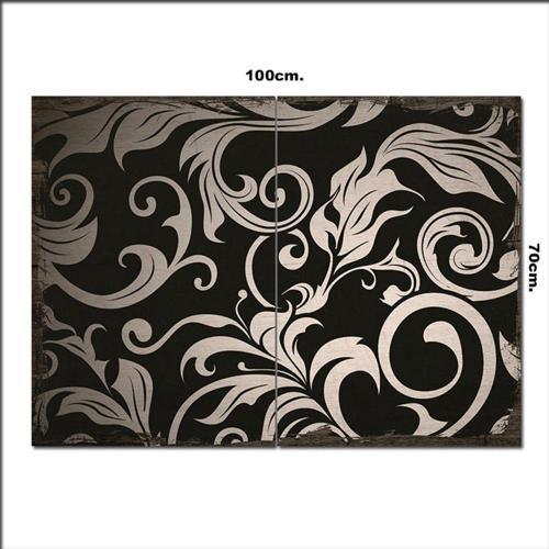 Ahşap Tablo Çiçekli Baskılı 70*100Cm