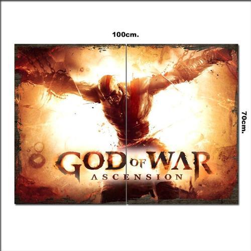 Ahşap Tablo God Of War Tarz 70*100Cm
