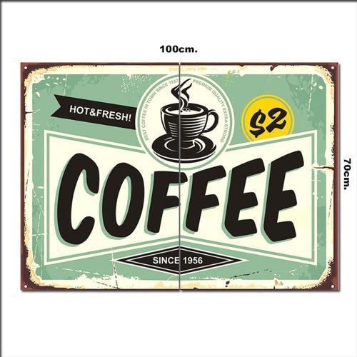 Ahşap Tablo Eski Kahve Afişi 70*100Cm