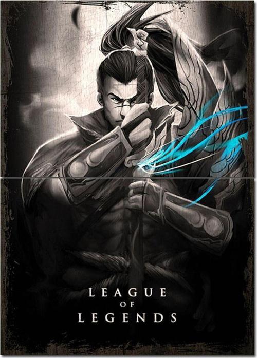 Ahşap Tablo Eski League Of Legends Poster Görseli Tasarım Ahşap Tablo