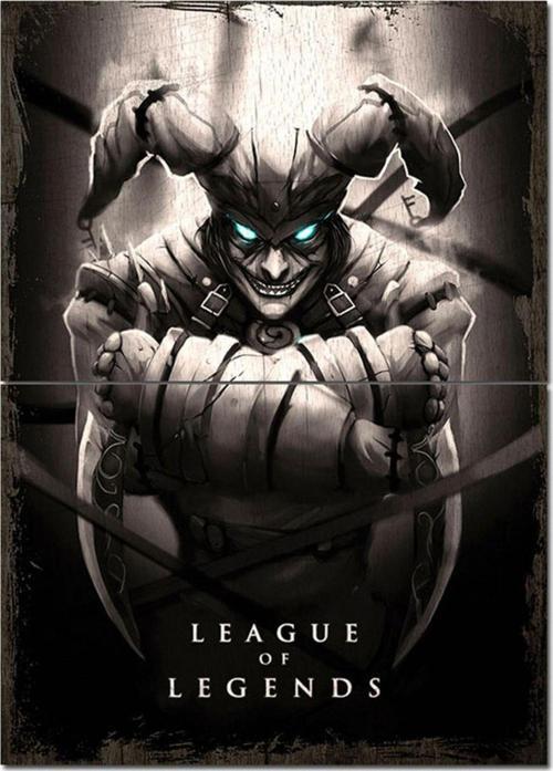 Ahşap Tablo Eski League Ve Legends Shaco Fan Art Görseli Art Mdf Tablo