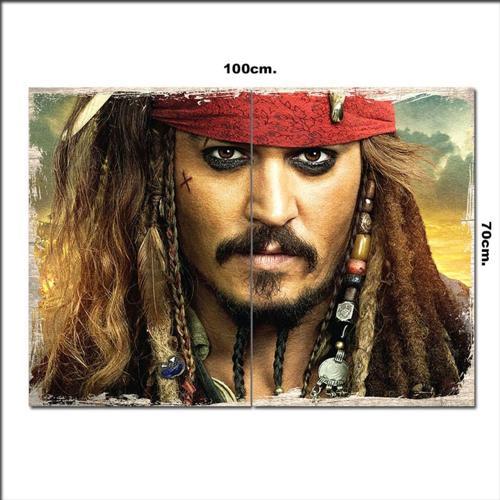 Ahşap Tablo Kaptan Jack Sparrow 70*100Cm
