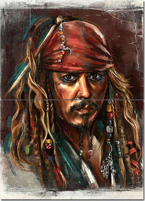 Ahşap Tablo Kaptan Jack Sparrow Model Mdf Tablo