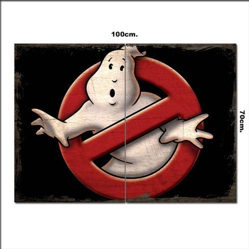 Ahşap Tablo Hayalet Avcılarının Logosu Desenli 70*100Cm