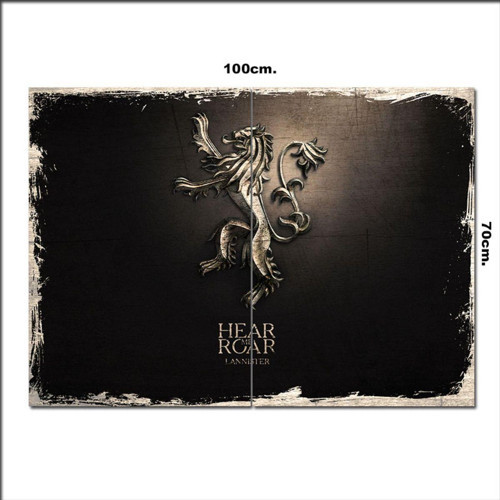Ahşap Tablo Hear Me Roar Lannister Baskılı 70*100Cm