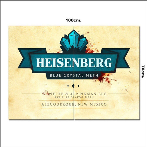 Ahşap Tablo Heisenberg Mavi Kristal Görseli 70*100Cm