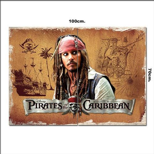 Ahşap Tablo Karayip Korsanları Jack Sparrow 70*100Cm