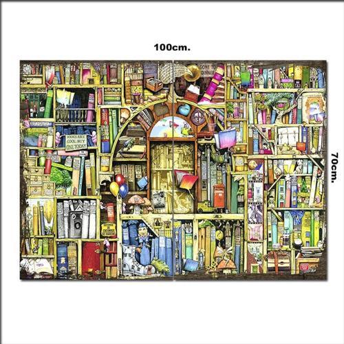 Ahşap Tablo Fantastik Kitaplık 70*100Cm