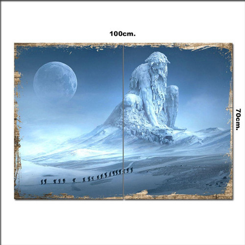 Ahşap Tablo Fantastik Yolculuk 70*100Cm