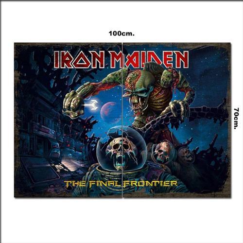 Ahşap Tablo İron Maiden Poster Görseli 70*100Cm