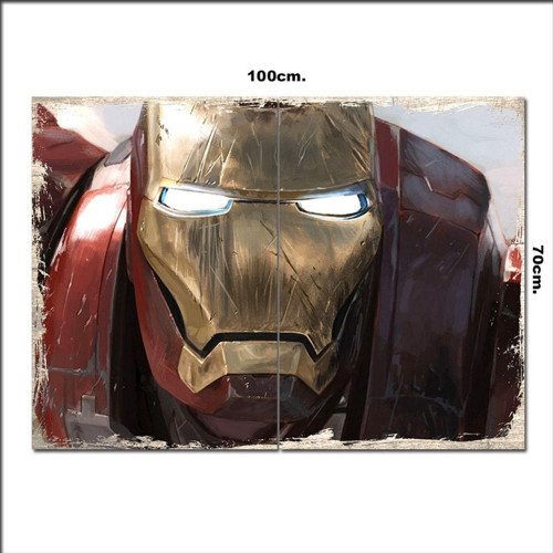 Ahşap Tablo İron Man 70*100Cm