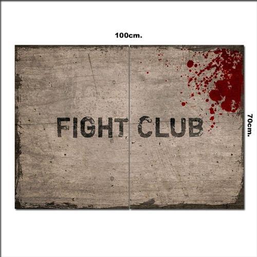 Ahşap Tablo Fight Club Tarz 70*100Cm