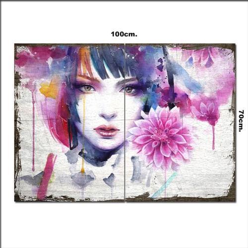 Ahşap Tablo Japon Kızı 70*100Cm