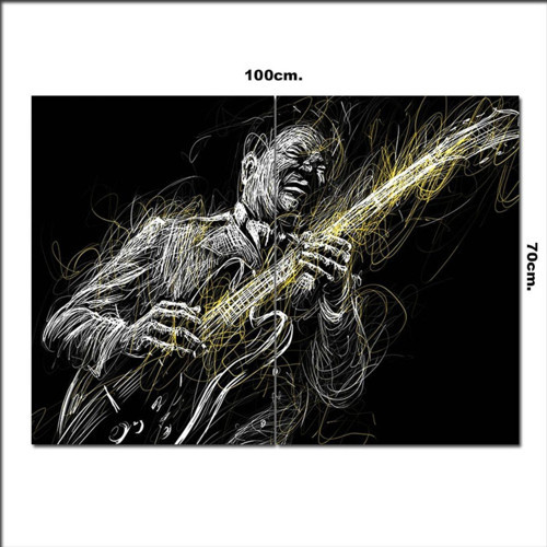 Ahşap Tablo Jazz Müzik Afiş 70*100Cm