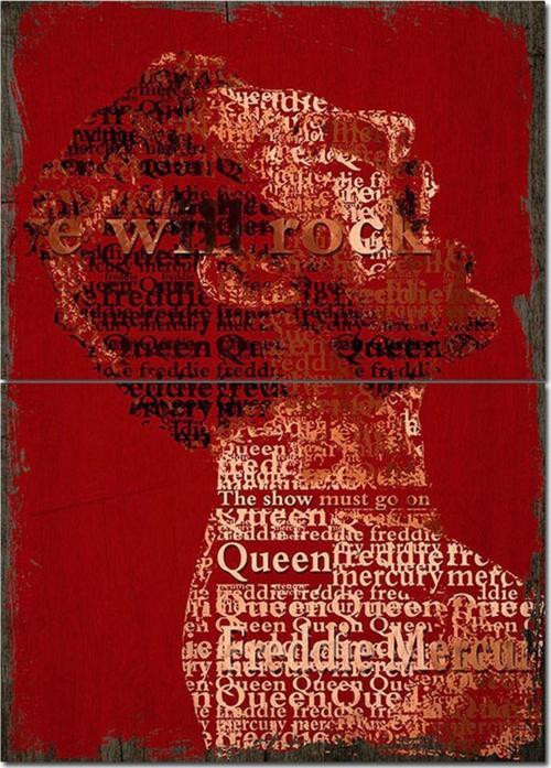 Ahşap Tablo Freddie Mercury Poster Hediyelik Ahşap Tablo