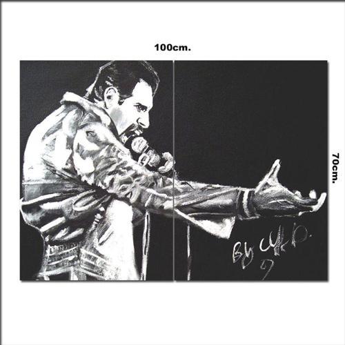 Ahşap Tablo Freddie Mercury Queen Resmi 70*100Cm