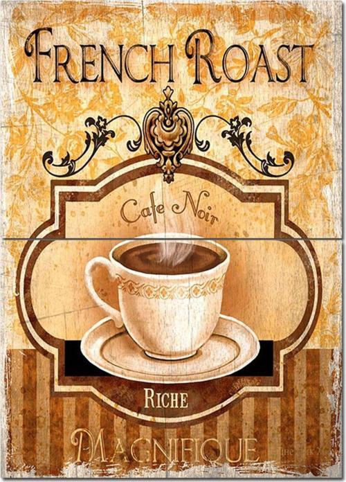 Ahşap Tablo French Roast Coffee Mdf Poster
