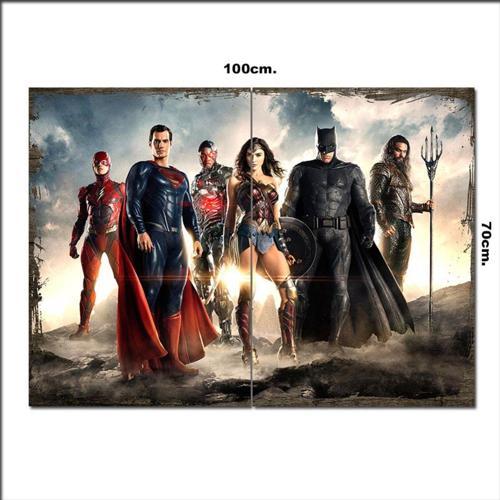 Ahşap Tablo Justice League Adalet Birliği 70*100Cm