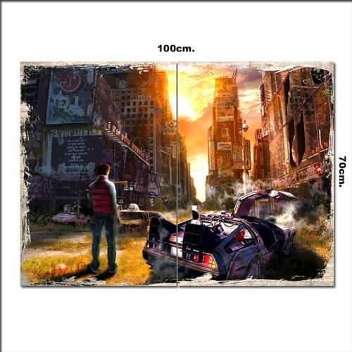 Ahşap Tablo Geleceğe Dönüş 70*100Cm