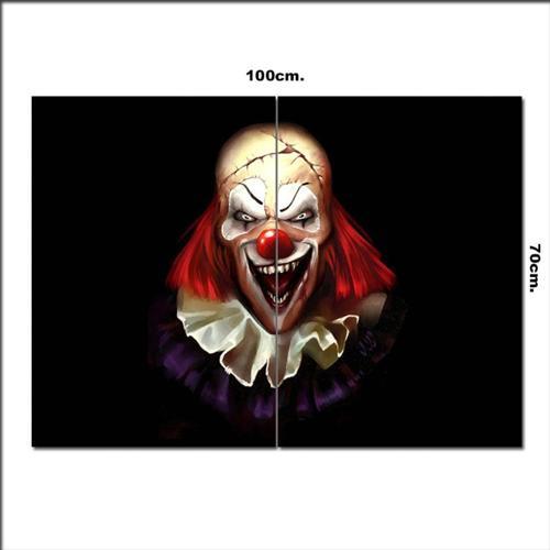 Ahşap Tablo Korkunç Palyaço 70*100Cm