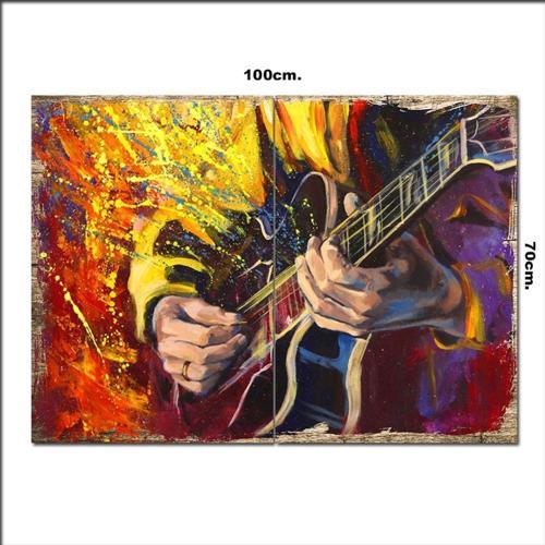 Ahşap Tablo Gitar 70*100Cm