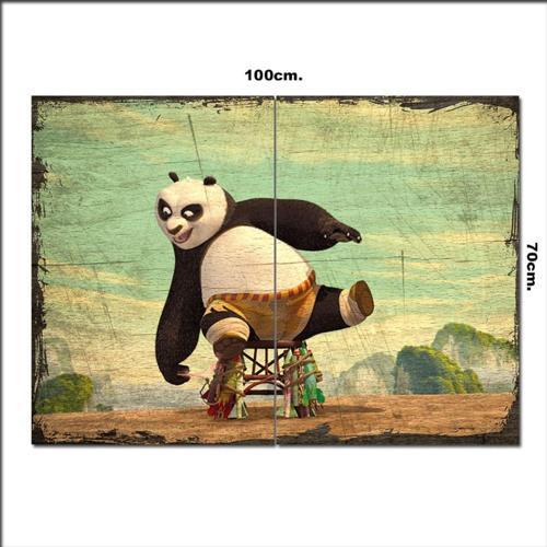 Ahşap Tablo Kung Fu Panda 1 Tarz 70*100Cm