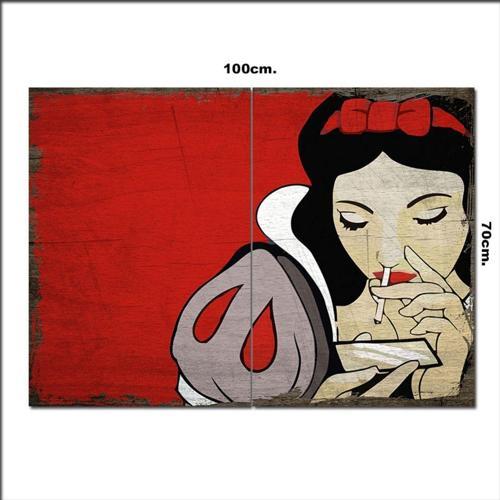 Ahşap Tablo Kötü Pamukprenses 70*100Cm