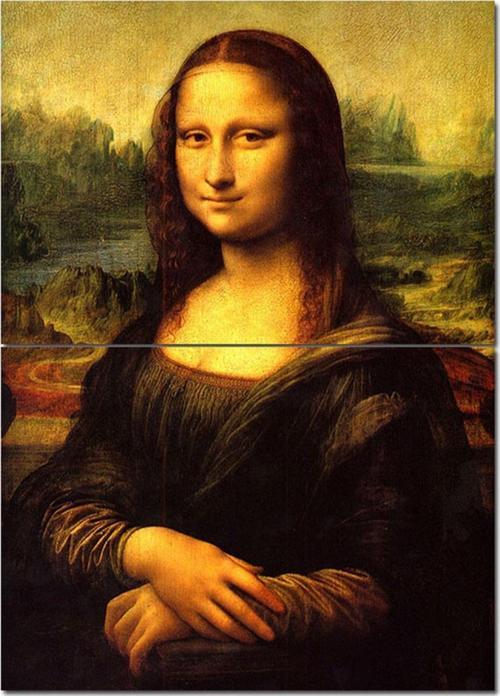 Ahşap Tablo Mona Lisa Desenli Ahşap Tablo