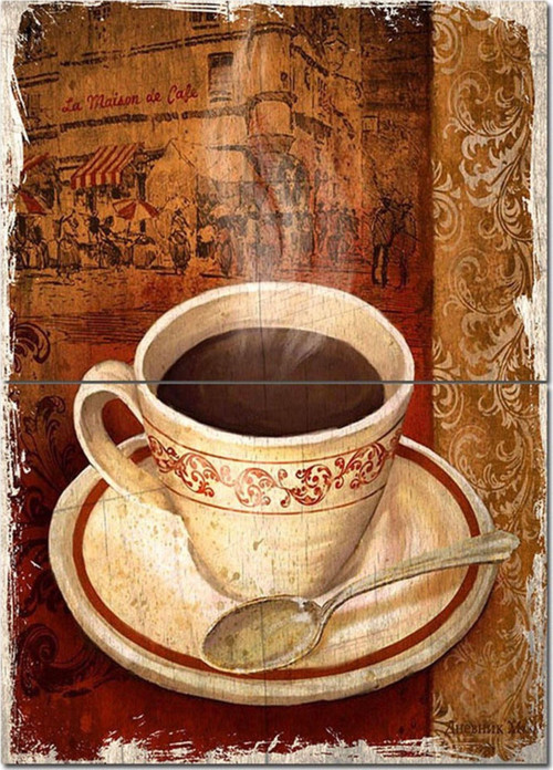 Ahşap Tablo La Maison Cafe Art Mdf Tablo