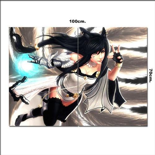 Ahşap Tablo League Of Legends Awesome Ahri 70*100Cm