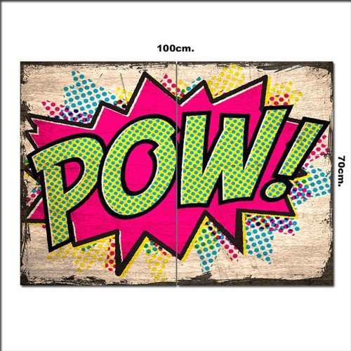 Ahşap Tablo Pow Baskılı 70*100Cm