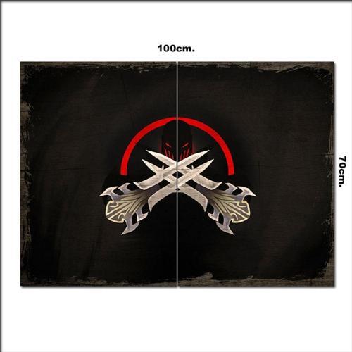 Ahşap Tablo League Of Legends Zed Logo Baskılı 70*100Cm