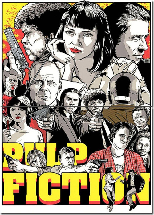 Ahşap Tablo Pulp Fiction Ucuz Roman Modern Mdf Tablo