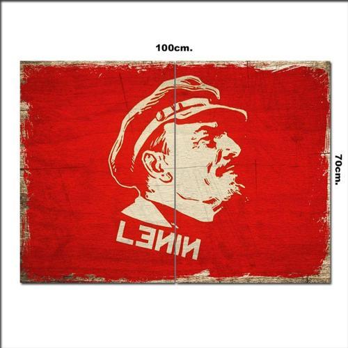 Ahşap Tablo Lenin 70*100Cm