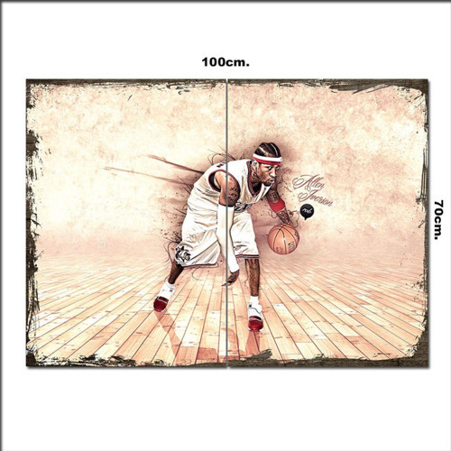 Ahşap Tablo Nba Allen Iverson 70*100Cm