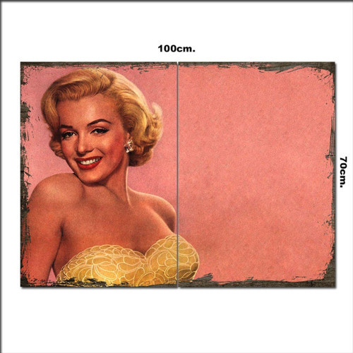 Ahşap Tablo Marilyn Monroe 70*100Cm