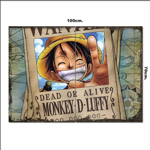 Ahşap Tablo One Piece Monkey D Luffy Görseli 70*100Cm