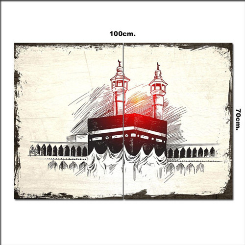 Ahşap Tablo Retro Kabe 70*100Cm