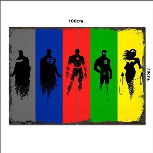 Ahşap Tablo Marvel Karakterleri Görseli 70*100Cm