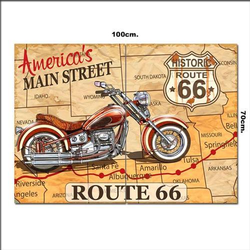 Ahşap Tablo Otoyol 66 Amerikan Chopper 70*100Cm