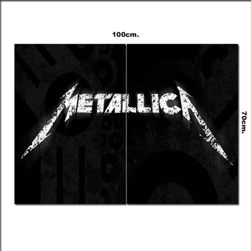 Ahşap Tablo Metallica Afiş Baskılı 70*100Cm