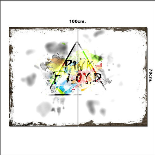 Ahşap Tablo Pink Floyd Logo Tarz 70*100Cm